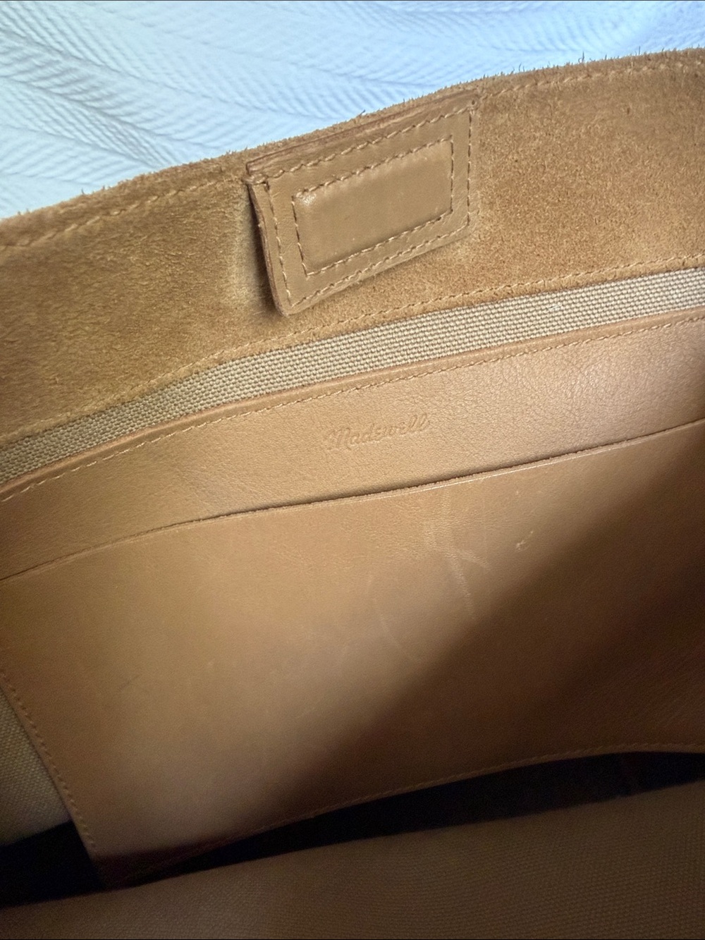 Madewell Suede Tan Shoulder Hobo Bag - Picture 4 of 6